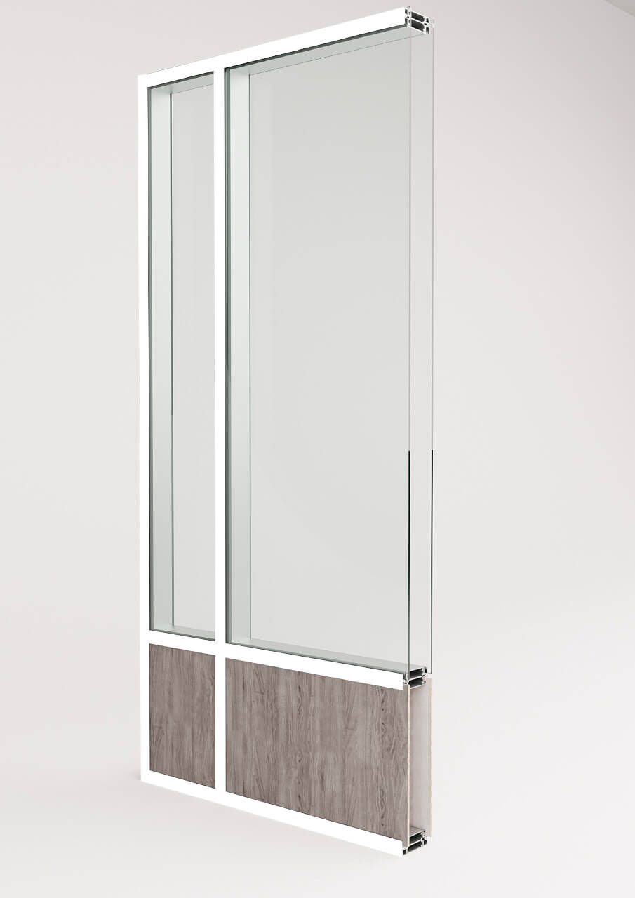 Перегородки с шумоизоляцией и белым профилем Перегородки с шумоизоляцией, белый профиль